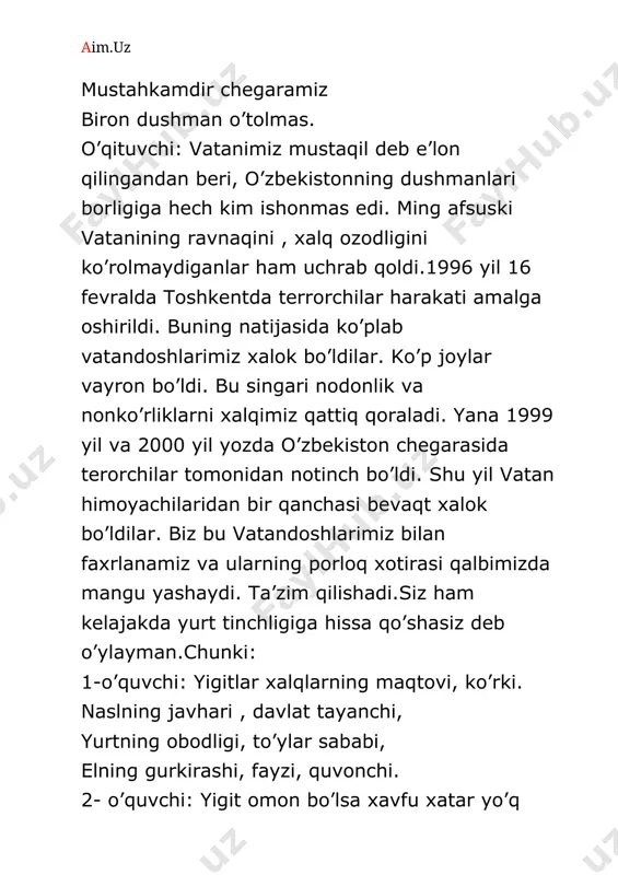 vatan himoyachilari kuni – tadbir senariysi - Page 5