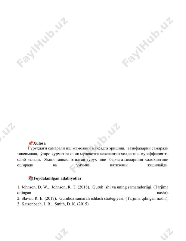 guruh ishi va uni samarali tashkil qilish - Page 5