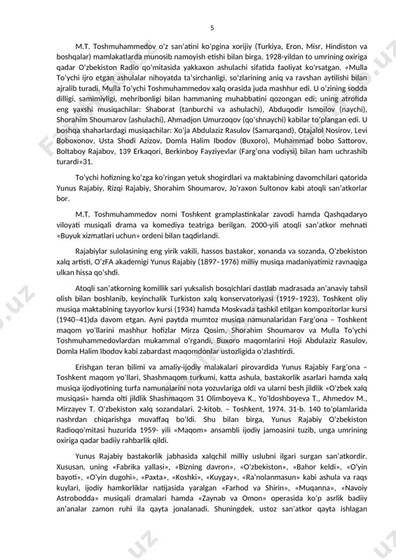 oyida maqomchi-sozanda bo‘lib ishlaydi. xx asr boshlarida ro‘y bergan ma’lum ijtimoiy-siyosiy o‘zgarishlardan so‘ng u xiva musiqa maktablarida yoshlarga ustozlik qildi (1923–1928). shundan so‘ng, 1932-yilgacha sozchilar ansamblida ishladi va 1932-yildan to umrining so‘nggi kunlarigacha urganch teatrida sozandalik faoliyatini olib bordi. m.xarratov xorazm maqomlarining yirik mutaxassisi bo‘lgan. u xudoybergan muhrkan, niyozjon xo‘ja va komil xorazmiy kabi zabardast ustozlarning mazkur turdagi maqomlarni tizimlashtirish, ularni yozuvlar vositasida hujjatlashtirish va shu tarzda ham keyingi avlodga yetkazib berish sa’y-harakatlariga faol ergashdi. jumladan, u «xorazm tanbur chizig‘i»ni takomillashtirish va uning vositasida maqomlarni yozib olish jarayonida ham amaliy ijrochi, ham xattot sifatida ishtirok etgan. o‘z navbatida, ustozlardan bekamu-ko‘st o‘zlashtirib olgan xorazm maqomlarini yangi zamon ahliga yetkazib berishda o‘z xizmatini ayamagan. inchunin, 1934-yili folklorshunos olimlar – yelena romanovskaya va ilyos akbarovlar tomonidan matyoqub xarratov ijrosida xorazm maqomlarining chertim (cholg‘u) yo‘llari («rost», «buzruk», «navo», «dugoh», «segoh», «iroq», «panjgoh») fonograf vositasida yozib olindi hamda 1939-yili «xorazm klassik musiqasi» nomli kitobda chop …