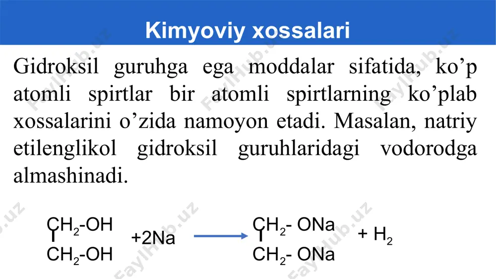 ko‘p atomli spirtlarning fizik va kimyoviy xossalari - Page 5