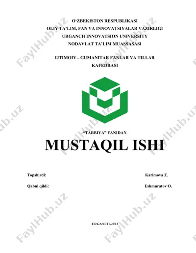 muqaddas diniy kitoblar "avesto" — DOCX