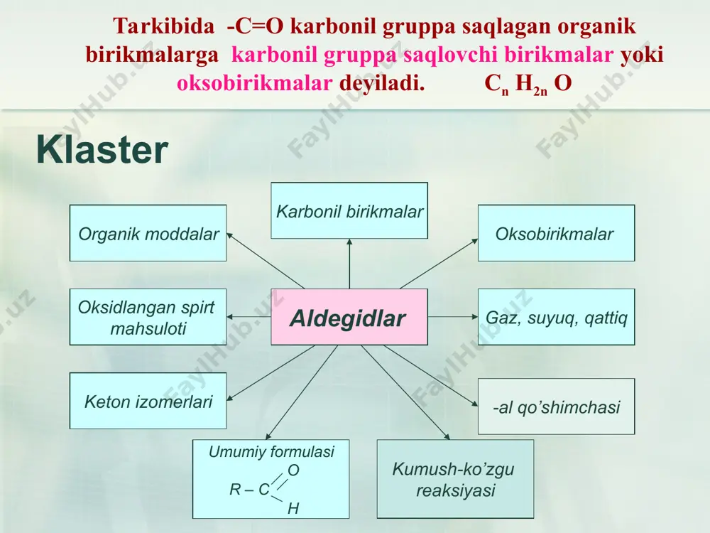 о л c h 3 c h c h 3 o h [ o ] c h 3 c c h 3 o п р о п а н о л - 2 п р о п а н о н а ц е т о н r c h 2 o h - 2 h r c o h п е р в и ч н ы й с п и р т а л ь д е г и д r c h r ' o h - 2 h r c r ' o в т о р и ч н ы й с п и р т к е т о н h c c h + h 2 o h g 2 + , h 2 s o 4 h 2 c c h o h h 3 c c o h а ц е …