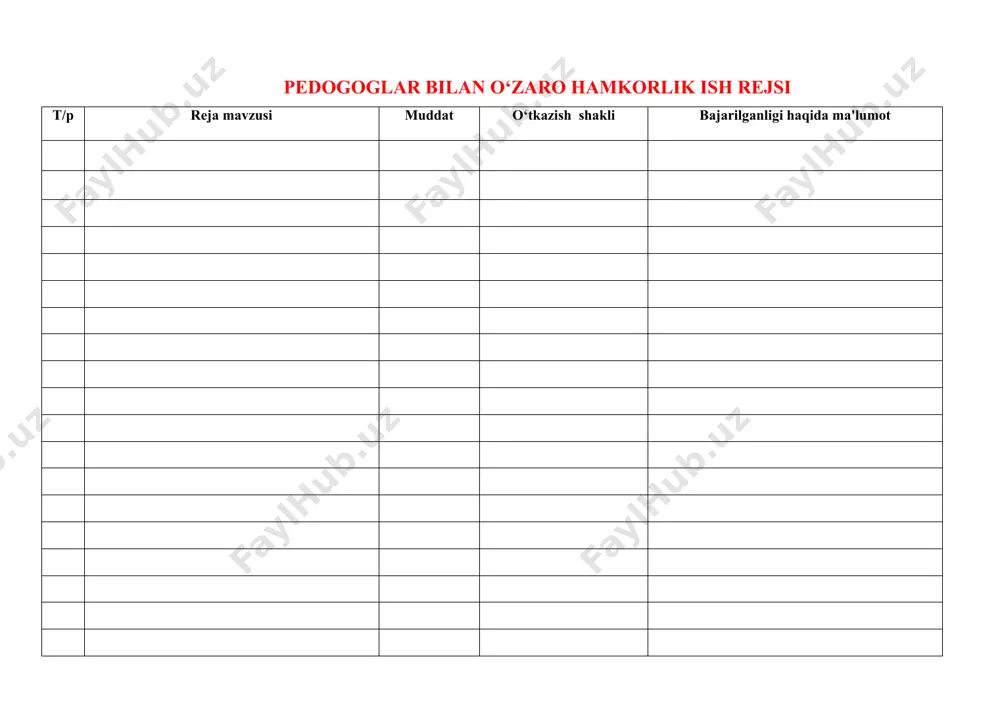 pedagoglar bilan o‘zaro hamkorlik ish rejasi. - Page 3