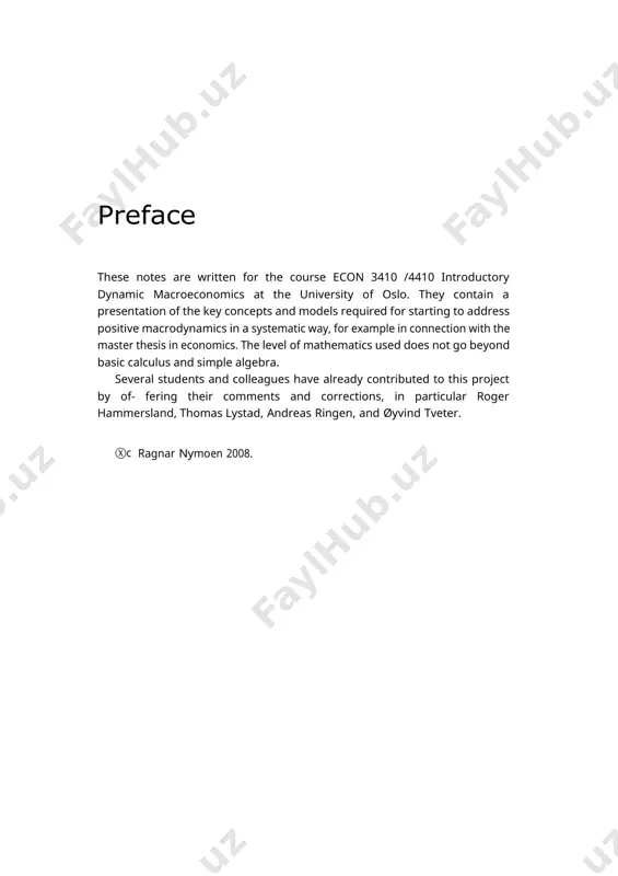 tml. similar statements can be found on the web pages of the central banks in e.g., autralia, new- 2 chapter 1. dynamic models in economics 1.2. statics and dynamics in economic analysis 11 one important goal of this book is to learn enough about dynamic modeling to be able to understand the economic meaning of this and similar statements, and to be able to form an opinion about their realism. the quotation from norges bank is demonstrates that policy is guided by the beliefs the decision makers have about the response lag between a policy change and the effect on the target variable—in other words the dynamic nature of macro- economic relationships. formalization of such beliefs require that we develop the necessary modelling tools and concepts. we continue this chapter by giving the classic definition of static and dynamic models, which is due to ragnar frisch (1929,1992).3 in section 1.2, …