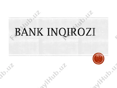 banklarning inqiroz vaulari va risklar — PPTX