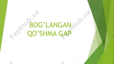 qo'shma gaplar — PPTX