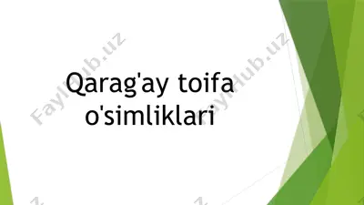 qarag'aytoifao'simliklari — PPTX