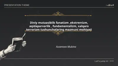 diniy mutaasiblik fanatizmi va ekstremizmi — PPTX