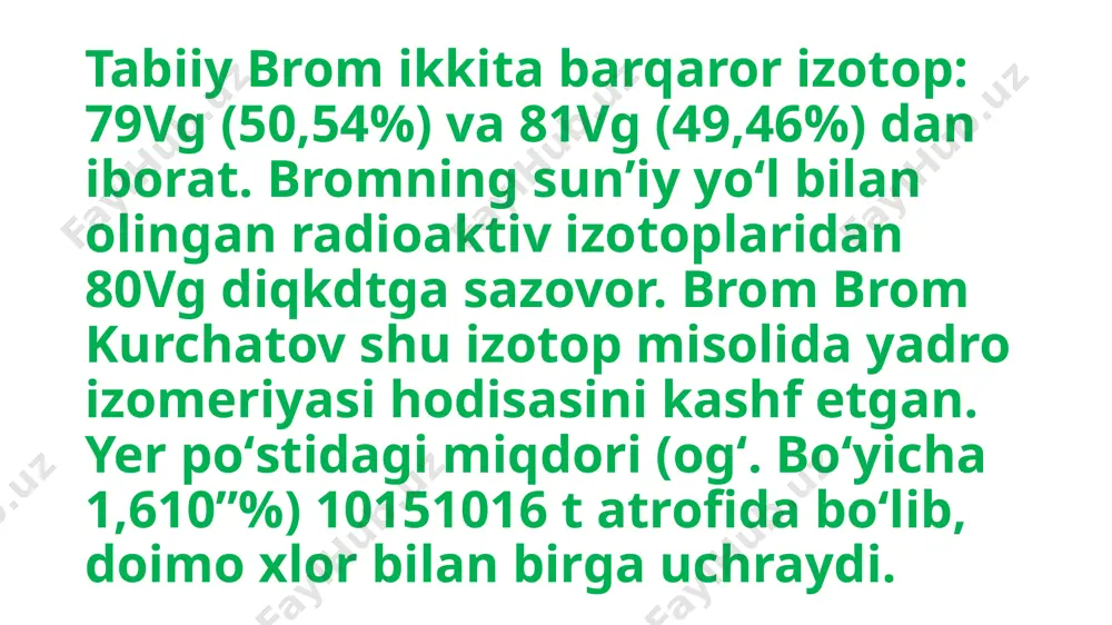 brom, yod va ularning xossalari, birikmalari - Page 4