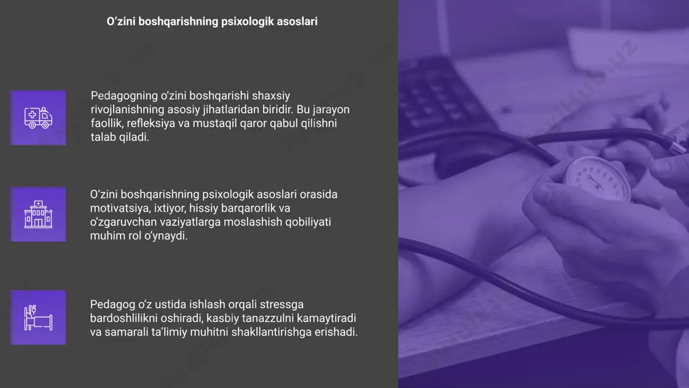 pedagogning ozini-ozi boshqarishi muammosi - Page 4