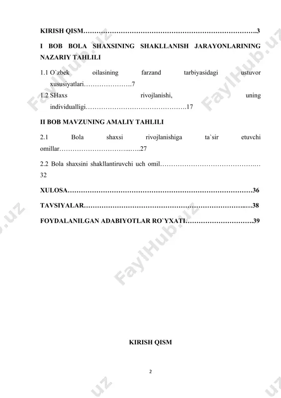 mlakat va xalq, manfaatlari bilan uyg’un holda ko’radigan erkin, har jihatdan barkamol insonlarni tarbiyalashimiz kerak. barchamiz yaxshi anglab olishimiz kerakki, hayotimizning boshqa sohalaridagi ahvol, amalga oshirilayotgan islohotlarimizning samaradorligi avvalo xalq, ma’naviyatining tiklanishi, boy tarixiy merosimizning keng o’rganilishi, an’analarimizning saqlanishi madaniyat va san’at, fan va ta’lim rivoji bilan uzviy bog’liqdir», — deb ta’kidladi. respublikamiz hukumati tomonidan mustaqillikning ilk yillaridanoq, jismonan sog'lom, ma’nan yetuk shaxs yaratishga e’tibor berila boshlandi. bu boradagi ishlarni aniq, maqsadli amalga oshirish uchun davlat ahamiyatiga molik dasturlar, rejalar ishlab chiqildi. birgina o’tayotgan yillarning atalishida ham buning isbotini ko’rishimiz mumkin. 1997 yil — inson manfaatlari yili: albatta jamiyatdagi fuqarolar manfaati himoya qilinmagan, ularning ehtiyojlari qondirilmagan davlat hech qachon qudratli bo’lolmaydi. shu bois ham avvalo inson qadr-qimmati oliy darajaga ko’tarildi. 1998 yil — oila yili: xalqimiz azaldan oilani muqaddas bilib, uni «vatan ichra vatandir» deya ulug’lab kelgan. unda ulg’aygan har bir farzand, o’zbekiston respublikasi birinchi prezidenti islom karimov birinchi chaqiriq, …