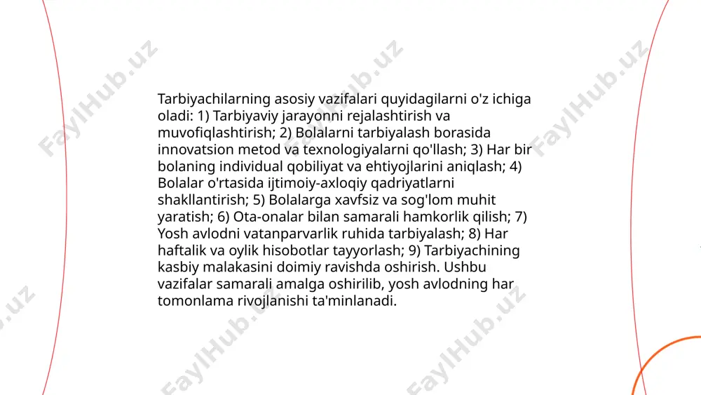 arayoni shaxsning jamiyatdagi muvofiq faoliyati uchun muhimdir. ushbu ko‘nikmalar turli yosh bosqichlarida rivojlanishi kerak, masalan, bolalik yoshidagi o‘yinlar va guruh faoliyatlari orqali. ijtimoiy ko‘nikmalar muloqot, hamkorlik, muammolarni hal qilish va empatiya qobiliyatlarini o‘z ichiga oladi. ishlab chiqilayotgan tadqiqotlar shuni ko‘rsatadiki, maktabda ijtimoiy va emotsional o‘qitish dasturlari o‘quvchilarning akademik natijalarni 11% ga oshirishga yordam beradi. shu bilan birga, yoshlar tashkilotlari va klublar ham shaxslarning ijtimoiy ko‘nikmalarini rivojlantirishga yordam beradi. ishonchli ta’lim va qulay muhit orqali shaxslar ijtimoiy ko‘nikmalarini samarali shakllantirishi mumkin. bu, ayniqsa, jamiyatdagi muvaffaqiyat va barqarorlik uchun muhim ahamiyat kasb etadi. ... t.me/slaydai_bot 9. kommunikatsiya va muomala madaniyati insonga shaxsiy va ijtimoiy muhitda samarali muloqot qilish qobiliyatini rivojlantirishni o'rganishga yordam beradi. ushbu soha axborot uzatishning turli shakllari, jumladan og'zaki, yozma va noverbal kommunikatsiya vositalaridan iborat. muomala madaniyati to'g'ri til uslubidan foydalanish, tinglash talablari, muloyimlik va hissiyotlarni tushunishni talab qiladi. statistik ma'lumotlarga ko'ra, muloqotning 55% noverbal signallardan iborat bo'lib, 38% ovoz …
