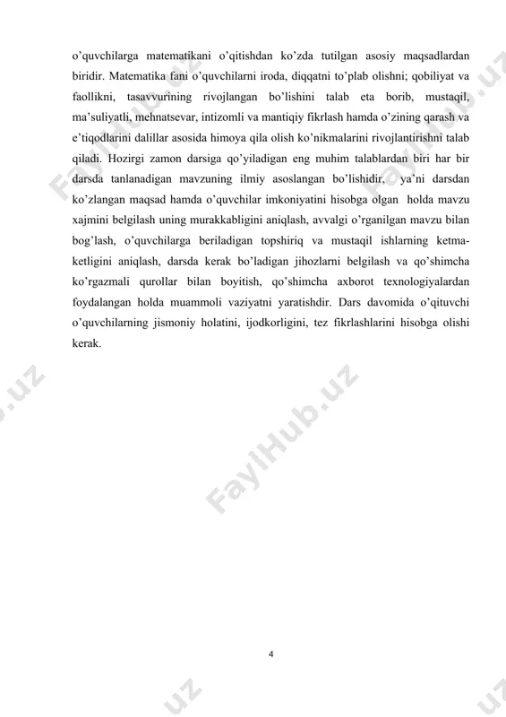 (1.6) sistemaning ikkinchi tenglamasiga qo’yyamiz. buning uchun (1.7) dan hosila olamiz: . bu ifodalarni (1.6) ni ikkinchi tenglamasiga qo’yib soddalashtirsak ga nisbatan ikkinchi tartibli tenglama hosil bo’ladi: (1.8) bunda - o’zgarmas sonlar bo’lib, -o’zgarmaslar, funksiya esa va funksiyalar orqali ifodalanadi. (1.8) tenglama o’zgarmas koeffitsientli 2-tartibli bir jinsli bo’lmagan ko’rinishdagi tenglama bo’lib, uni yechish usuli quyida keltirilgan. 2-§. differentsial tenglamalar sistemasining simmetrik formasi ba’zi hollarda sistemani yechish uchun uni ushbu ko’rinishda yozib olish qulay bo’ladi. (1.9) sistemani (1.9) ko’rinishiga sistemaning simmetrik formasi deyiladi. (1.9) sistemani yechish uchun o’zgaruvchilari ajraladigan tenglamaga keltiriladigan qilib juftlanadi yoki ushbu tenglikdan foydalaniladi: (1.10) bunda -koeffitsientlar ixtiyoriy bo’lib, ularni shunday tanlash mumkinki, kasrni surati maxrajining to’la differensiali bo’lsin yoki surati to’la differensial bo’lib, maxraji nolga teng bo’lsin. misol 3. ushbu sistemani yeching: (1.11) yechish. (1.10) dan foydalanib, berilgan sistemani har bir hadi surat va maxrajini mos holda 3, 4, 5 ga ko’paytiramiz ( ) va qo’shamiz: . …