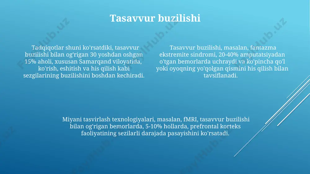 qayta ishlash va ularni qisqa muddatli xotiraga o'tkazish jarayonlari amalga oshiriladi, bu esa parijdagi laboratoriyalarda o'tkazilgan tadqiqotlar bilan tasdiqlangan. xotira jarayonlarida 7 ± 2 birlik ma'lumotni qisqa muddatli xotirada saqlash mumkinligi aniqlangan bo'lib, bu miqdor yerning har xil geografik hududlarida, masalan, and tog'lari mintaqasida ham, yaponiyaning qirg'oq bo'ylarida ham o'zgarmaydi. uzun muddatli xotiraning sig'imi deyarli cheksiz deb hisoblanadi, ammo ma'lumotlarning chaqirib olinish tezligi va aniqligi takrorlash soniga, masalan, 10 marta takrorlash bilan 80% ga oshadi va bu moskva davlat universitetida o'tkazilgan eksperimentlar natijalarida ko'rsatilgan. xotiraning turlari vizual xotira, masalan, 1000 ta yuzni eslab qolish qobiliyati, gipokampus va miya korteksining o'zaro ta'siri natijasida 7 ta guruhga bo'lib saqlanadi. xotiraning sensorli turi, masalan, 5 yoshli bola toshkentdagi bobosi uyining hidini 20 yildan keyin eslashi, miya amigdalasida emotsional bog'lanishlar orqali saqlanadi. avtobiografik xotira, masalan, 1995 yilda samarqandga sayohat qilish xotirasi, epizodik va semantik xotira elementlarini birlashtirib, hayot voqealarining xronologik ketma-ketligini aks ettiradi. xotira …