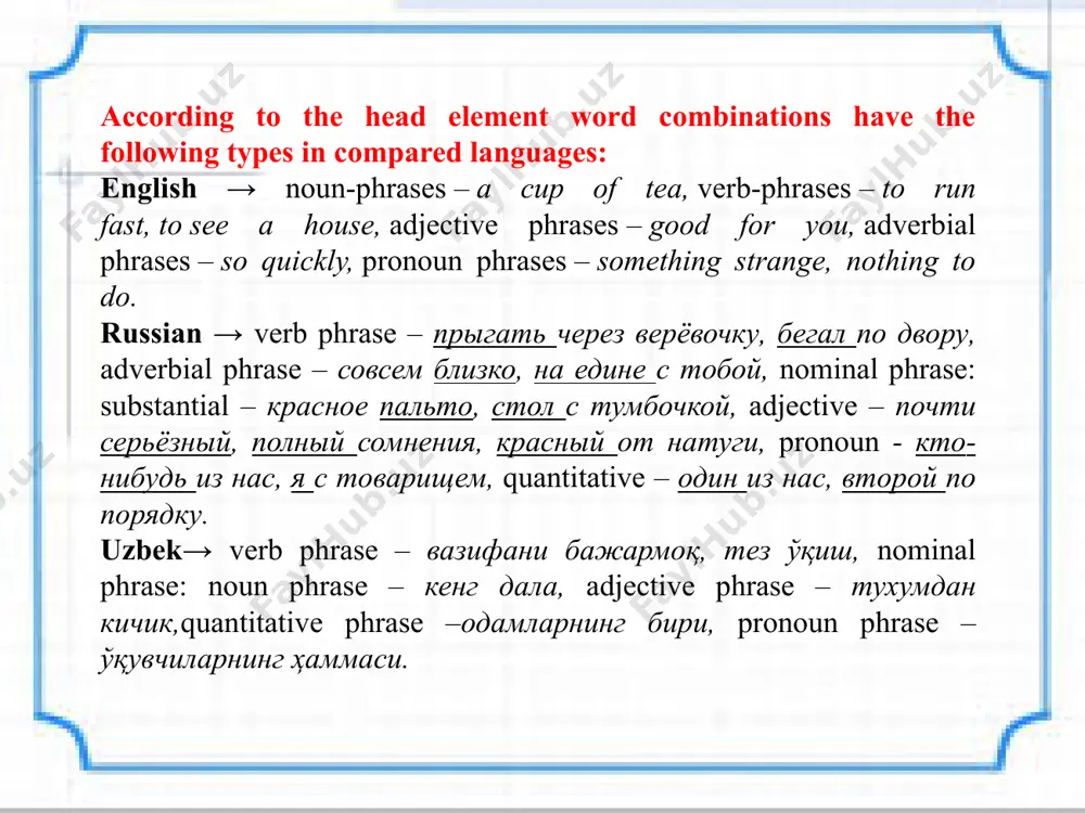 typology of phrases. word combinations. - Page 5