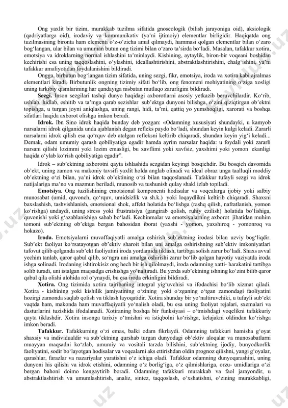 ddiylikka bog‘liq bo‘lmagan, undan oldingi va hatto uni tug‘diradigan omil deb biladi. idealizm ideal, ruhiy hodisalarni moddiylik sababli kelib chiqqan va ular o‘zaro bog‘liqdir deb bilmaydi, balki hatto buni to‘g‘ridan-to‘g‘ri inkor etadi, uni subʼektiv kechinmalar, assotsiatsiyalar, fikrlar va g‘oyalarga to‘liq bo‘lgan biqiq, o‘ziga mustaqil dunyodir deb biladi, uningcha bu g‘oyalar yo moddiy dunyo bilan birga yashaydi, yoki tashqi dunyoning demiurgi, yaratuvchisidir. obʼektiv idealizm vakillarining fikricha, go‘yo nomukammal, illyuzor moddiylikdan farqli o‘laroq, ideal narsa haqiqiy, abadiy, mukammal borliqdir. ruh, aql, ideal narsa materiyadan avval bo‘lgan yoki u bilan birga yashaydi. aflotunning «g‘oyalar dunyosi”, xegelning «absolyut ғоя» si ana shunday. «g‘oyalar dunyosi”, «absolyut идея» faoldir; materiya, tabiat - passiv, turg‘undir. aristotelning fikricha, faol ruh inert, amorf, turg‘un, o‘z mavjudligiga loqayd materiyani shakllantiradi, ruhlantiradi, unga tegishli tus beradi, ichki shakl, demak mohiyat va maʼno ato etadi. boshqa bir falsafiy yo‘nalish – subʼektiv idealizm tarafdorlari ong muammosini birmuncha boshqacha hal qiladilar. ularning fikricha, subʼektning …