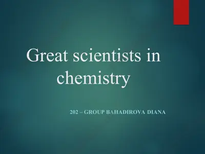 great scientists in chemistry — PPT