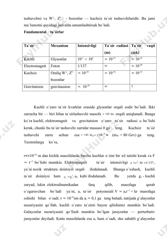 ta`sirlashsa, u holda kompton effekti kuzatilishi mumkin. 3. v ning yanada kichik qiymatida zarrcha yadro nuklon maydoni bilan ta`sirlashadi. zarracha trayektoriyasi egrilanadi, radial yo`nalishda u tezlashadi va shu sababli tormoz nurlanishi sodir bo`ladi. zarracha statsionar magnit maydonida ham tormoz nurlanishi chiqarishi mumkin (sinxron nurlanish deyiladi). bunday nurlansh galaktikamiz ayrim sohalarida va boshqa galaktikalarda ham kuzatiladi. bundan tashkari yuqori energiyali fotonlar yadro bilan ta`sirlashganda elektron — prozitron juftligi hosil qilishi mumkin. bunda foton yutilib, butun energiyasi elektron —pozitron juftligi energiyasiga o`tadi. zarralarning tekis harakatida elektromagnit to`lqinlar nurlanishi alohida ahamiyatga ega. vavilov —cherenkov nurlanishi ham shu turdagi nurlanishlarga kiradi. moddada yorug`likning shu moddadagi tezligidan katta tezlikda harakatlanuvchi zarralar nurlanishi 1934 yili s. vavilov va p. cherenkov tomonidan tajribada kuzatilgan. 1937 yili bu effekt nazariyasi sh. frank va i. tamm tomonidan yaratilgan. cherenkov nurlanishining tormoz nurlanishidan farqi birinchidan, muhitda doimiy tezlik bilan harakatlanuvchi zarracha ta`sirida hosil bo`ladi, ikkinchidan nurlanish muhit tomonidan hosil qilinadi. …