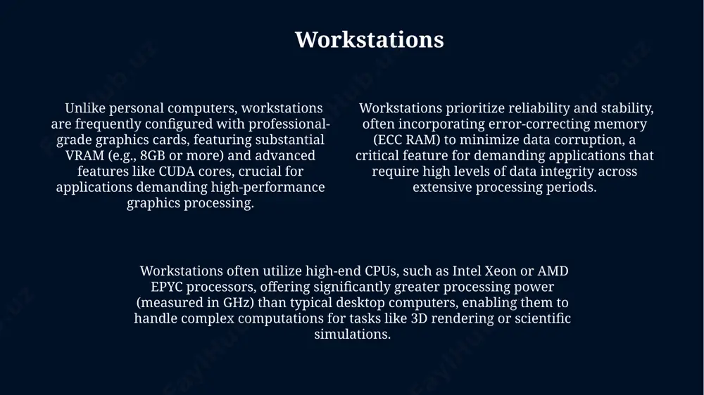 significant growth in the coming years, driven by advancements in sensor technology and miniaturization. network computers network computers, also known as thin clients, typically have limited processing power and storage, relying heavily on a central server for applications and data; this architecture often involves a client-server model with a 10:1 or higher client-to-server ratio. network computers often support various operating systems, such as linux distributions or specialized thin-client os, but their performance is directly tied to network bandwidth; speeds below 10 mbps can significantly impair usability. these devices often utilize specialized network protocols like citrix or vmware to access resources, resulting in a streamlined, centrally managed it infrastructure with reduced individual machine maintenance costs and potentially lower energy consumption compared to standalone pcs. cloud computing devices cloud computing devices encompass a vast range of hardware, from massive server farms containing thousands of processors to smaller edge devices handling localized data …