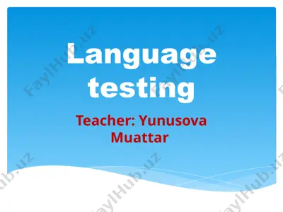 language testing — PPTX