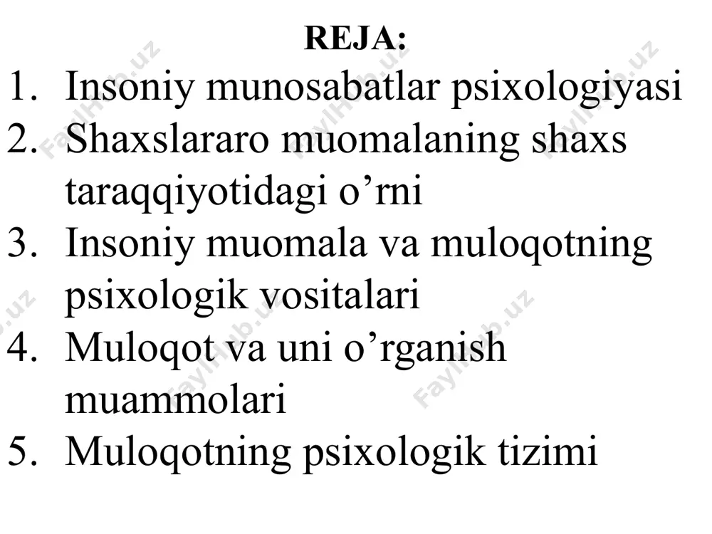 nona-kelin va h.k). o’zaro munosabatlarga kirishayotgan tomonlar munosabatdan ko’zlaydigan asosiy maqsadlari — o’zaro til topishish, bir-birini tushunishdir. bu jarayonning murakkabligi, kerak bo’lsa, «jozibasi», betakrorligi shundaki, o’zaro bir xil til topishish yoki tomonlarning aynan bir xil o’ylashlari va gapirishlari mumkin emas. agar ana shunday vaziyatni tasavvur qiladigan bo’lsak, bunday muloqot eng samarasiz, eng beta’sir bo’lgan bo’lar edi. masalan, tasavvur qiling, uzoq vaqt ko’rishmay qolgan do’stingizni ko’rib qoldingiz. siz undan hol-ahvol so’radingiz, lekin u tashabbusni sizga berib, nimaiki demang, sizni ma’qullab, gapingizni qaytarib turibdi. bunday muloqat juda bemaza bo’lgan va siz ikkinchi marta o’sha odam bilan iloji boricha rasman salom-alikni bajo keltirib o’tib ketavergan bo’lardingiz. ya’ni, muloqot faoliyati shunday shart-sharoitki, unda har bir shaxsning individualligi, betakrorligi, bilimlar va tasavvurlarning xilma-xilligi namoyon bo’ladi va shunisi bilan u insoniyatni asrlar davomida o’ziga jalb etadi. har qanday faoliyatdan zerikish, charchash mumkin, faqat odam muloqotdan, ayniqsa, uning norasmiy samimiy, bevosita shaklidan charchamaydi, yaxshi suhbatdoshlar doimo ma’naviy …