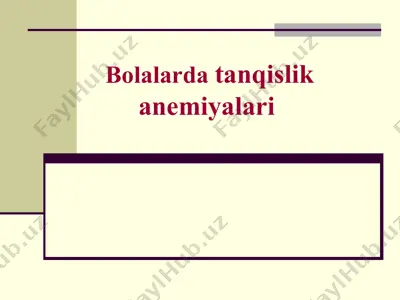 anemiya — PPT