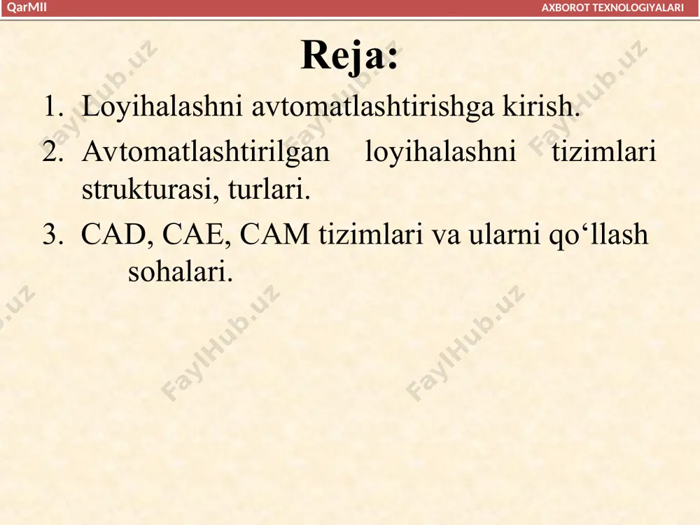 ss, reduse, mathcad va boshqa turdagi maxsus matematik dasturlar keng qo’llanilyapti. mathcad matematik dasturlash muhitida ishlashning yaqqol ajralib turadigan imkoniyatlarini sanab o’tmoqchimiz: mathcad muhitida matematik ifoda, qabul qilingan ko’rinishda ifodalanadi. matcad muhitida “dasturlashni” tuzish va ularning bajarilish jarayoni parallel kechadi. foydalanuvchi mathcad – hujjatida yangi ifoda kiritar ekan, uning qiymatini bira to’la hisoblash va ifodani kiritishda yo’l qo’yilgan yashiringan xatoliklarni grafigini ko’rish imkoniyati ham mavjud. mathcad paketi yetarli darajada qudratli matematik apparat bilan qurollanganki, ular orqali tashqi pratseduralarni chaqirmasdan turib paydo bo’ladigan muammolarni hal qilishimiz mumkin. mathcad paketi matematik va fizik-kimyoviy formulalarga, hamda o’zgarmaslarga asoslangan yordamchi qo’llanmalar bilan boyitilgan. mathcad paketida turli sohalar bo’yicha elektron darsliklar yaratish mumkin. masalan: oddiy differensial tenglamarni yechish, statistika, termodinamika, boshqaruv nazariyasi, materiallar qarshiligi va boshqalar bunga misol bo’la oladi. foydalanuvchi o’z oldiga qo’yilgan masalani yechish bilan cheklanibgina qolmay, fizikaviy maslalarni yechishda o’lchovni hisobga olish imkoniyatiga ega. bunda foydalanuvchi birliklar sistemasini ham tanlashi mumkin. bundan …