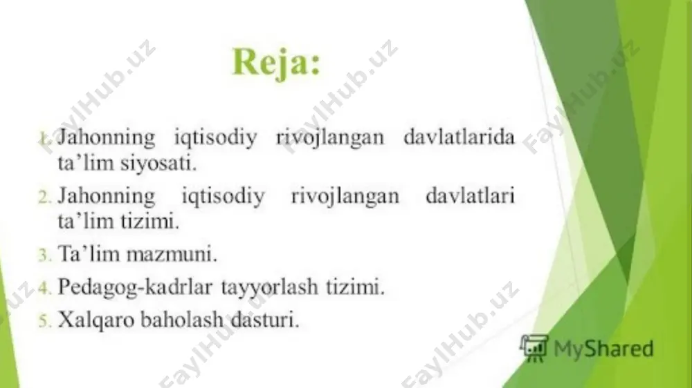 - teglar (vergul bilan): 21 asr jahon ta'lim tizmida global tendentsiyalar - Page 2