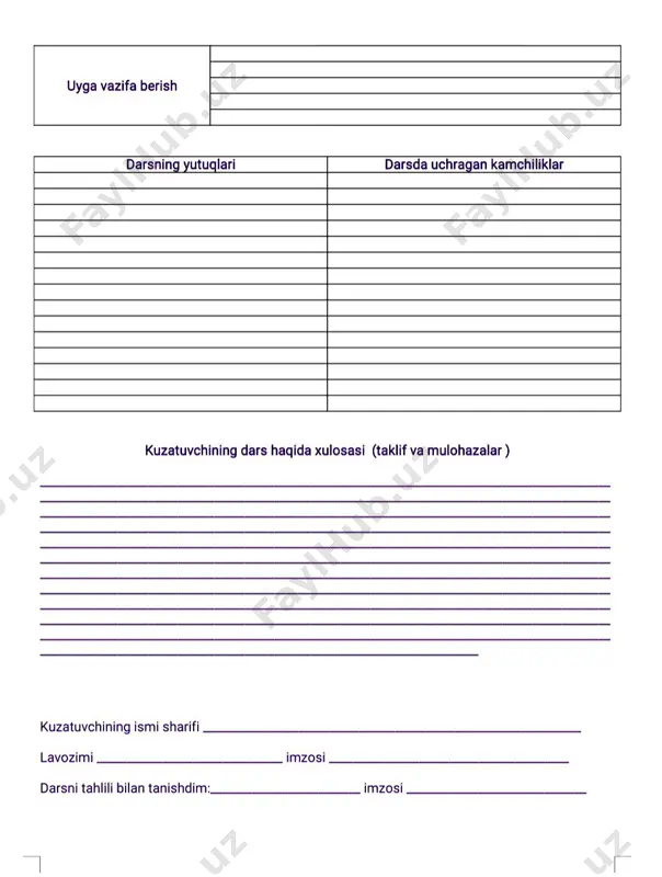 dars tahlili varaqasi - Page 2