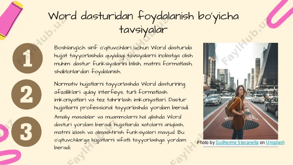 ord dasturida meʼyoriy hujjatlar tayyorlash slide 7: word dasturida meʼyoriy hujjatlarni tayyorlash slide 8: word dasturining amaliyotdagi ahamiyati slide 9: xulosa slide 10: foydalanilgan adabiyotlar slide 11
