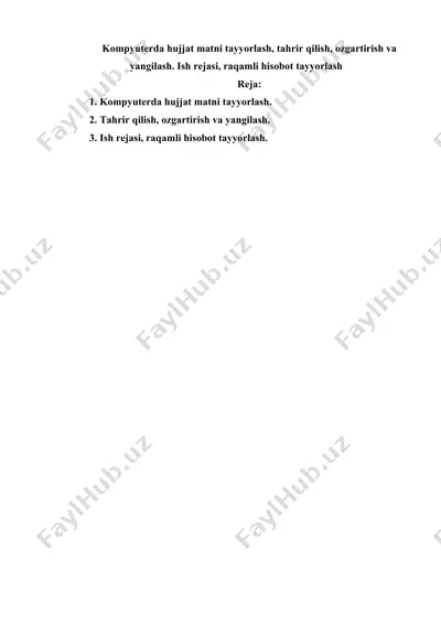 matn protsessori — DOCX