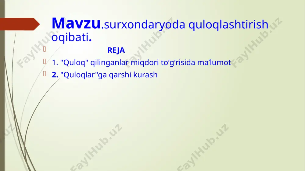 et hokimiyatiga qarshilik qilgan "quloqlar" esa qamoqqa olingan va otib tashlangan. "quloqlar"ga qarshi kurash oʻzssr da kun sayin kengayib borgan. 1931-yil avgustda 3828 ta "quloq" xoʻjaliklari tugatilgan, 3871 xoʻjalik "quloq oila-si" sifatida ukraina, sibir va shimoliy kavkazga surgun qilingan. rasmiy maʼlumotlarda koʻrsatilishicha, 1933-yilda oʻzbekistonda surgun qilingan "quloq" xoʻjaliklari son 5500 taga yetgan. oʻrta osiyo respublikalaridagi majburiy mehnat koʻchkindilarining soni 1934-yil 1 yanvar holatida 29559 kishi boʻlsa, oradan bir yil oʻtgach, ularning soni 12039 kishiga tushib qolgan (kamayish, asosan, vafot etganlar va qochib ketganlar hisobidan). 1933-yilda q. siyosati, asosan, amalga oshirib boʻlingan. biroq 1934—37 yillarda ham koʻplab badavlat dehqon xoʻjaliklari "quloq" qilingan. "quloq" qilinganlar miqdori toʻgʻrisida tarixiy adabiyotlar va arxiv manbalarida turli raqamlar keltiriladi. faqat 1930—31 yillarda sssrdagi maxsus posyolkalarga ishlash uchun koʻchirib keltirilgan "quloqlar" soni 1803000 kishi (391 026 xoʻjalik) boʻlgan. ayrim tad-qiqotchilar hisobiga koʻra, "quloq" qilinganlar 3,5—9 mln. kishi atro-fida edi. oʻzbekistonda tugatilgan va surgun qilingan "quloq" xoʻjaliklarining aniq …