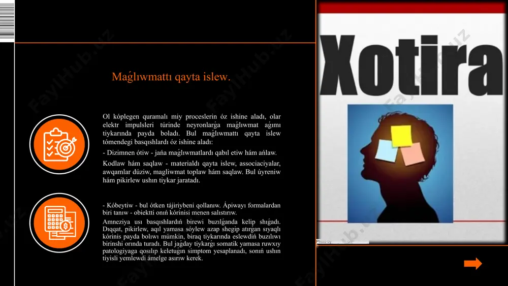 jaqsılanıwdıń dáslepki belgileri kórinedi. miyde degenerativ procesler bolǵan nawqaslar ushın bul jaqsıraq beyimlesiwge hám ózine-ózi xızmet kórsetiw qábiletin arttırıwǵa járdem beredi. 3. dári terapiyası. nootrop dáriler, nikotin kislota ónimleri, b vitaminleri, antipsikotikler, vazoaktiv preparatlar hám basqa preparatlar buyırılıwı múmkin. 4. psixoterapiya: psixogen amneziyanı yemlewde áhmiyetke iye. amneziya epizodları menen baylanıslı mashqalalardı túsiniwge hám olardı sheshiwge imkan beredi. tuwısqanlar menen is alıp barıladı, gipnoz terapiyasınan paydalanıw múmkin. amneziyanıń aldın alıw. amneziya rawajlanıwı ushın hár bir adam qáwip faktorlarına dus keliwi múmkin. sonıń ushın, awırıw jaǵdayı itimalın azaytıwshı ápiwayı profilaktika ilajları haqqında umıtpań: - spirtli ishimliklerdi artıqsha paydalanıwdan saqlanıw. - motocikl hám velosiped aydaw waqtında qáwipsizlik remenin buwıw hám shlem kiyiw. - ruwxıy hám juqpalı keselliklerdi óz waqtında emlew. - eger júrek-qan tamır, nerv yamasa dem alıw sistemasınıń ótkir buzılıwı belgileri payda bolsa, dárhal medicinalıq járdemge múrájat etiń. - bul belgiler arasında ótkir bas awırıwı, qan basımınıń kóteriliwi, uyqıshıllıq, biraz láń hám …