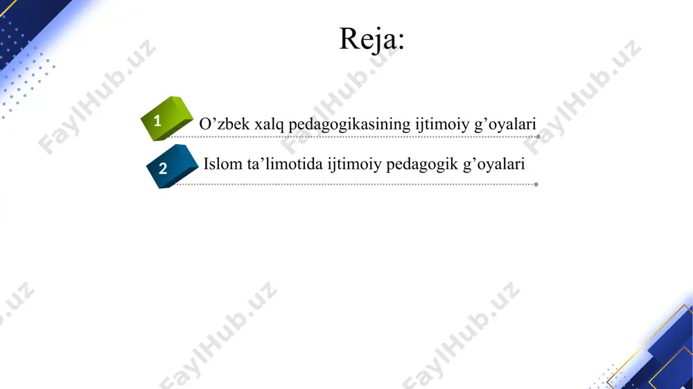 ga foydali fuqarolarini shakllantirish jarayonlarini nazariy asoslash maqsadida o’rganiladi. islom ta’limotida ijtimoiy-pedagogik g’oyalarining nazariy asoslari, islomiy ma’rifatning, shariat normativlari va maqbul amallar, ijtimoiy axloq, odob-ahloqning, ijtimoiy munosabatlar, fuqarolik, ijtimoiy-jismoniy salomatlik, ijtimoiy-ma’rifiy va ijtimoiy-jismoniy tarbiya, ijtimoiy-ma’naviy tarbiya va ma’rifatning shakllanishi, ijtimoiy-iqtisodiy taraqqiyotning tashkil etish va shakllantirish jarayonlarini asoslashni o’z ichiga oladi. bunday nazariy asoslarni o’rganish va ularni amaliy hayotga tatbiq etish, o’zbekiston respublikasi fuqarolarining ma’naviy-ma’rifiy taraqqiyotiga qaratilgan va ularni milliy, din va fuqarolik qadriyatlariga muvofiq shakllantirishning asosiy boshlang’ich nuqtai nazariyasi sifatida ahamiyatga ega. islom ta’limotida ijtimoiy-pedagogik g’oyalarning nazariy asoslari, o’zbekistonning milliy-ma’rifat va madaniyatini o’z ichiga olgan, fuqarolarning ma’naviy-marifiy taraqqiyotini ta’minlashda muhim ahamiyatga ega bo’lib, ularni o’rganish va amaliy hayotga tatbiq etish davom etadi. bu g’oyalarning boshqa bir qismi ijtimoiy o’quvchilarning, tarbiyalangan kishilar hisoblanadi. ularning ijtimoiy-pedagogik g’oyalari o’quvchilarning ijtimoiy tarbiyasini shakllantirish, ularning shaxsiy va ijtimoiy rivojlanishini ta’minlash, odob-axloq va fuqarolik qadriyatlarini o’rgatish bilan bog’liq. islom ta’limotida ijtimoiy-pedagogik g’oyalarning nazariy asoslari o’quvchilarning islomiy …