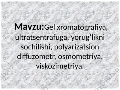 deformatsiyalar va polimerlarning destruksiyasi — PPTX