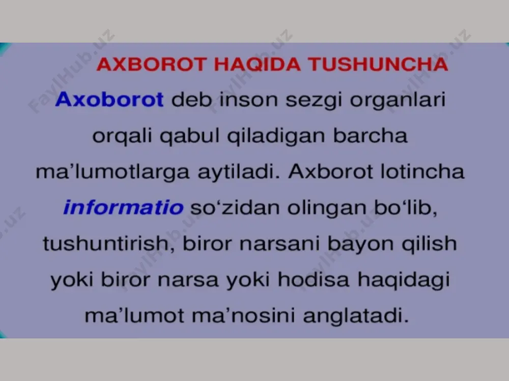 axborot haqida tushunchar - Page 2
