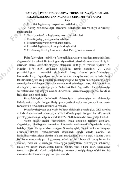 psixofiziologiya maqolasi — DOC