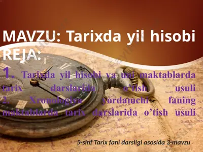 tarixda yil hisobi — PPTX