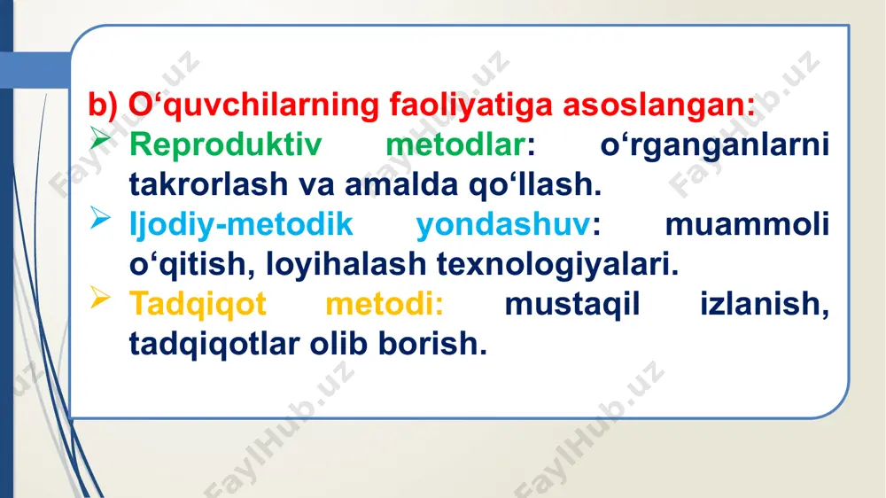 pedagogika va psixologiyada o‘qitish metodlariga umumiy tavsif - Page 5