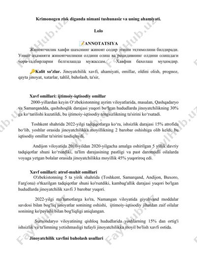 krimonogen risk — DOCX