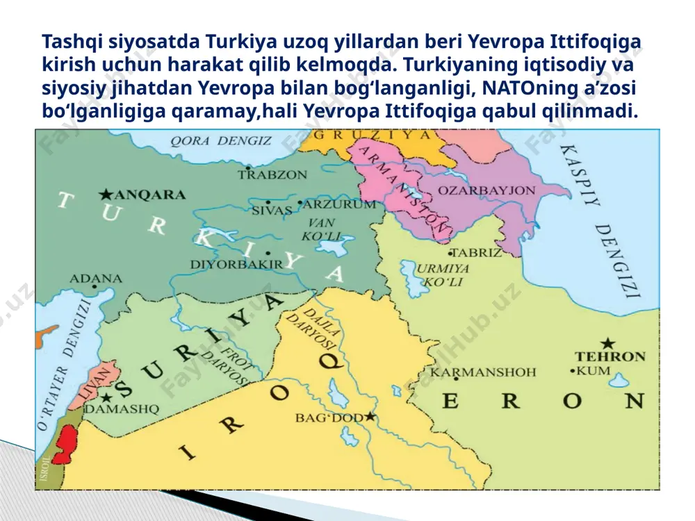 esa isyonchilarga qurol yetkazib berishni to‘xtatdi. m. najibullo hokimiyatni saqlab qoldi, ammo 1991-yil oxiriga kelib sssr tugatilgandan so‘ng m. najibullo hukumati og‘ir ahvolda qoldi. e’tiboringiz uchun rahmat. image2.emf image3.png image4.emf image5.emf image1.jpeg