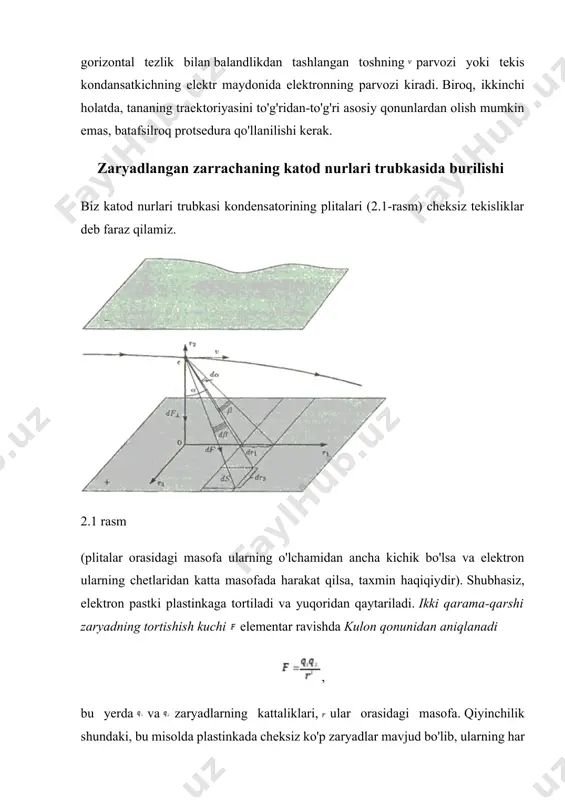etrik joylashuvi tufayli hosil bo'lgan kuchning gorizontal proektsiyasi nolga teng . gravitatsiya kuchi (3) nuqta massalari uchun qonunda berilgan ifodadan sezilarli darajada farq qiladi, unga faqat , halqaning o'lchamiga nisbatan tortishish jismlari orasidagi masofa katta bo'lganligi sababli halqani nuqta massasiga o'xshatish mumkin bo'lganda kiradi. . agar , keyin , va tortishish kuchi , nuqta massalari holatidan farqli o'laroq, jismlar orasidagi masofaning kamayishi bilan kamayadi. massaga nyutonning ikkinchi qonunini qo'llagan holda, biz uning o'qi bo'ylab harakat tenglamasini olamiz : 1 va 2-bandlardan farqli o'laroq, asosan chiziqli bo'lmagan va faqat quyidagi hollarda chiziqli bo'ladi . xulosa shunday qilib, suzuvchi kuchning kattaligini aniqlaydigan arximed qonuni va jismga ta'sir qiluvchi kuch va uning tezlanishi bilan bog'liq bo'lgan nyuton qonunining to'g'ridan-to'g'ri qo'llanilishi suv osti kemasining traektoriyasini topishni osonlashtirdi. ko'rinib turibdiki , tekislikda harakatlanayotgan har qanday jism parabolik traektoriyaga ega bo'lib, yo'nalishlardan birida doimiy tezlikka ega va boshqa yo'nalishda unga ta'sir qiluvchi doimiy kuchga ega ((1) …