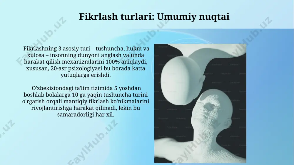 taffakur shakillari. tushuncha, hukm va xulosa chiqarish - Page 5