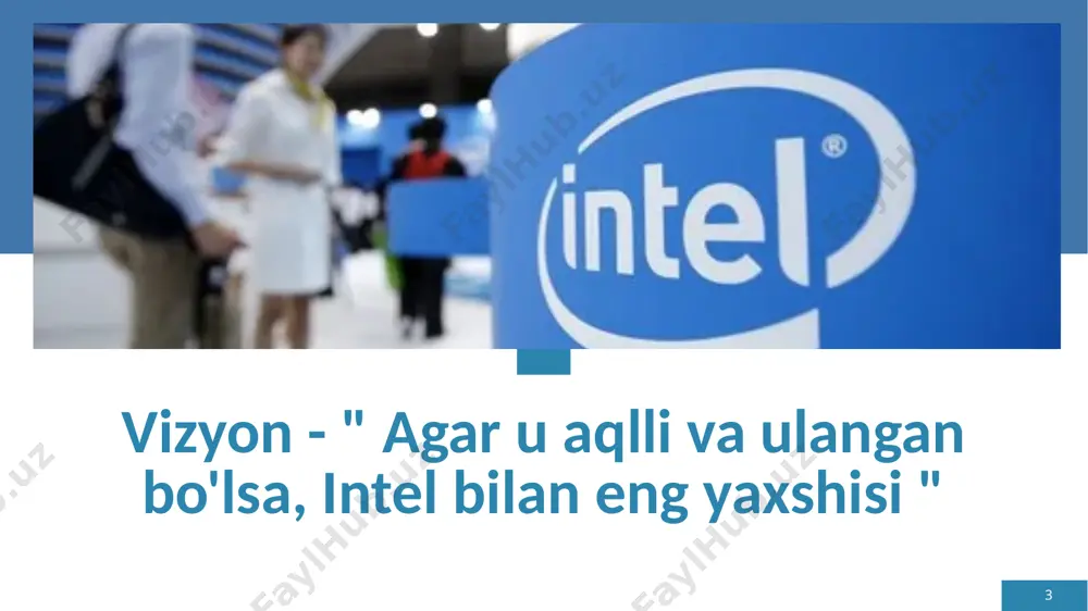 marketing strategiyasida bozor tahlili - 12 talab shakli, bozorda texnologiyani qabul qilish, narxlash , talab va taklif bosimi, mahsulotning hayot aylanishi , hukumat siyosati va boshqalar kabi turli omillar ushbu sohadagi o'yinchilarga ta'sir qiladi. mijozlarning ehtiyojlarini o'zgartirish, mahsulotlarni tez-tez joriy etish sanoatning talab va taklif muvozanatini shakllantiradigan asosiy omillardir. intel marketing strategiyasida mijozlar tahlili 13 intel mijozlari oem (asl uskunalar ishlab chiqaruvchilari), biznes uylari va texnologik mahsulotlarga moyil bo'lgan individual mijozlardir. foydalanilgan adabiyotlar 14 "intel corporation 2023 annual report (form 10-k)". u.s. securities and exchange commission. january 26, 2023. archived from the original on january 30, 2024. retrieved january 30, 2024. "mobileye global inc. form s1/a". u.s. securities and exchange commission. october 18, 2022. archived from the original on october 29, 2022. retrieved november 2, 2022. "10-k". 10-k. archived from the original on november 28, 2019. retrieved june 1, 2019. vanian, jonathan. "samsung dethrones intel as world's biggest chip maker". …