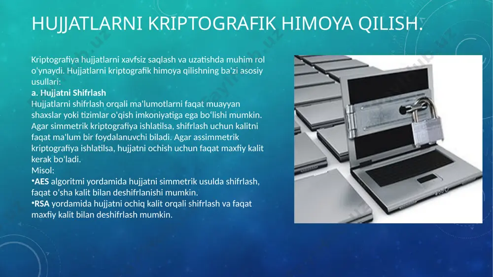 kriptografik algoritmlar va hujjat reolizatsiyasi - Page 4