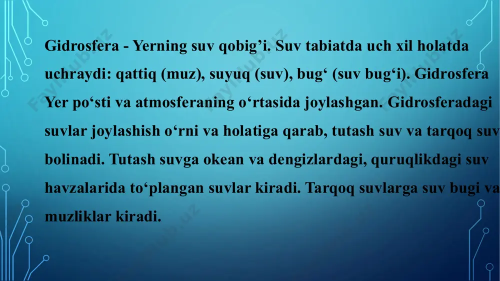 gidrosfera va uning tarkibiy qismlari - Page 4
