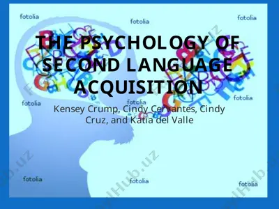 the psychology of second language acquisition — PPT