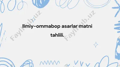 ilmiy-ommabop asarlar matni tahlili — PPTX