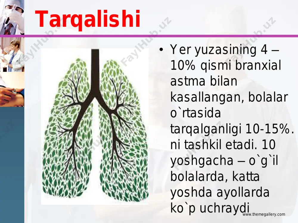 anishi, bemorning ongi va o`zini nazorat qila bilish qobiliyatiga bog`liq. • tajovuzkor omillar yo`qotilishi va o`z vaqtida malakali tibbiy yordamga murojaat qilish hal qiluvchi ahamiyatga ega. www.themegallery.com