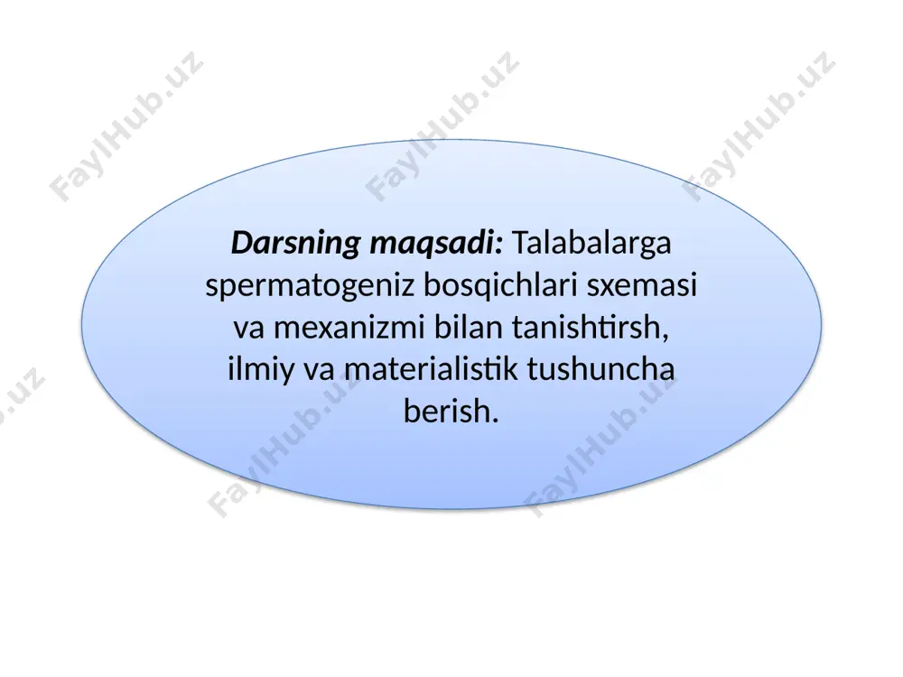 za bo'ladi. 3.yetilish davrida birinchi tartibli spermatositlar ikki marta meyoz yo'li bilan bo'linadi. birinchi bo'linishdan keyin hosil bo'lgan ikkinchi tartibli spermatositlarda xromosomalar juft bo'lib joylashadi. masalan, odamda bo'linish oldidan 92 ta xromosoma bo'lsa, bo'linishdan keyin 46 ta bo'ladi. bu bo'linish reduksion bo'linish yoki reduksion meyoz deb ataladi. bu yerda 92 ta xromosoma yangi hujayralarga teng taqsimlanib, 46 taga tushib qoladi. 4.shakllanish davrida spermatidalar spermatozoidlarga aylanadi. bu davr spermiogenez deb ham ataladi.spermatidalar yumaloq shaklda bo'lib, unda hujayraning hamma organoidlari mavjud bo'ladi. shakllanish davriga kelib spermatidaning yadrosi bir oz oldinga ko'chadi, yadro shirasi quyuqlashadi va shu joyi spermatozoidning boshchasiga aylanib qoladi. etilishning ikkinchi bo'linishida ikkinchi tartibli spermatositlardagi juft xromosomalar yangi hosil bo'ladigan hujayralarga teng bo'linadi. masalan, odamda 46 ta xromosoma 2 ta hujayraga 23 tadan bo'linadi va xromosoma to'plami diploiddan gaploidgaaylanadibu ikkinchi bo'linish ekvasion meyoz deb ataladi (ekvasion teng degan ma'noni bildiradi), chunki diploid xromosoma teng bo'linib gaploid xromosomaga aylanadi. hosil bo'lgan …
